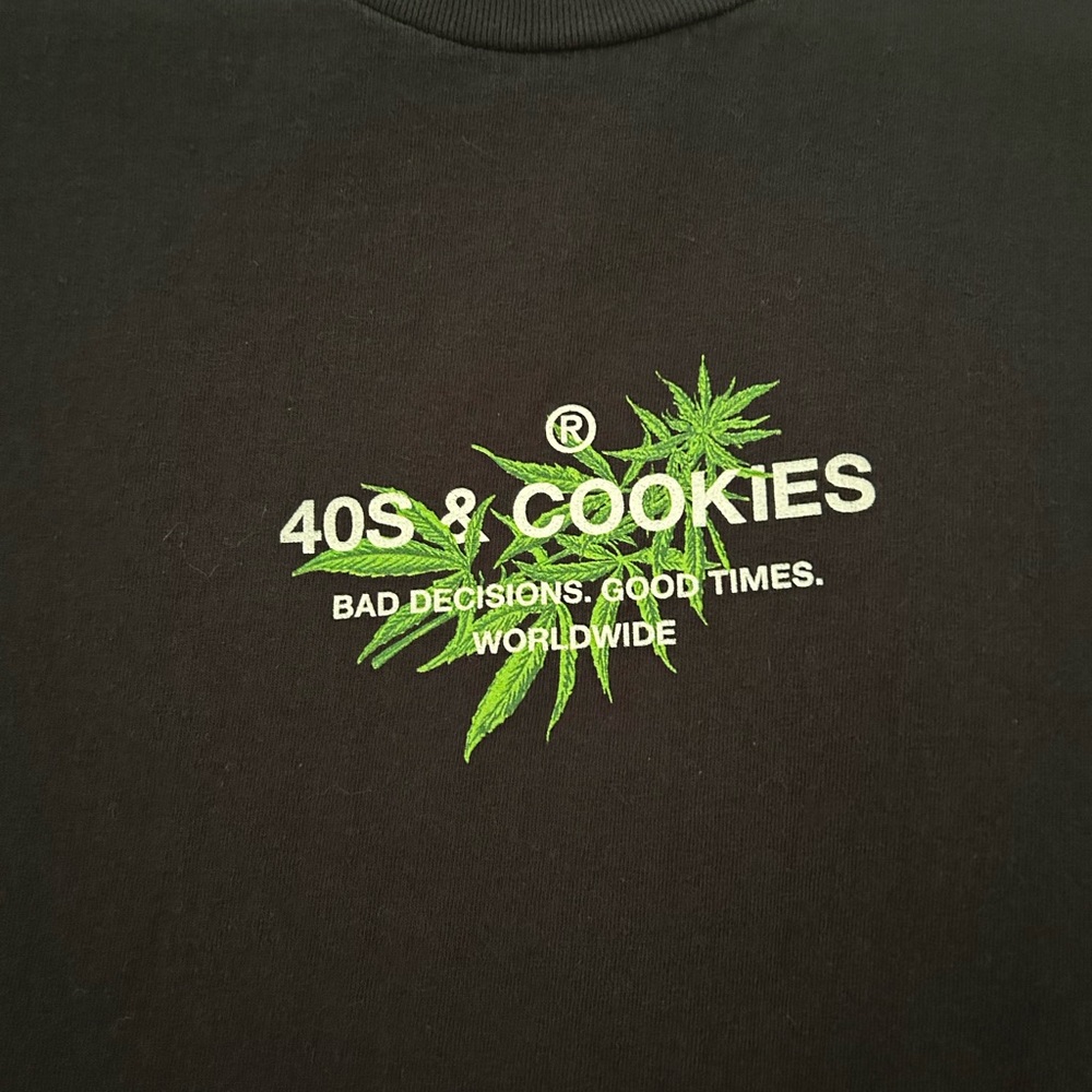 40s & Cookies Black Graphic Tee